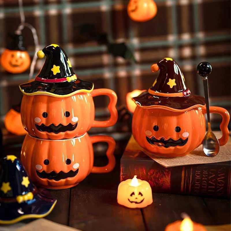 Cute Gift Cup Funny Pumpkin Magic Hat Mug Practical Souvenirs for Girlfriends Couple Ceramic Water Cup M251206 - view 3