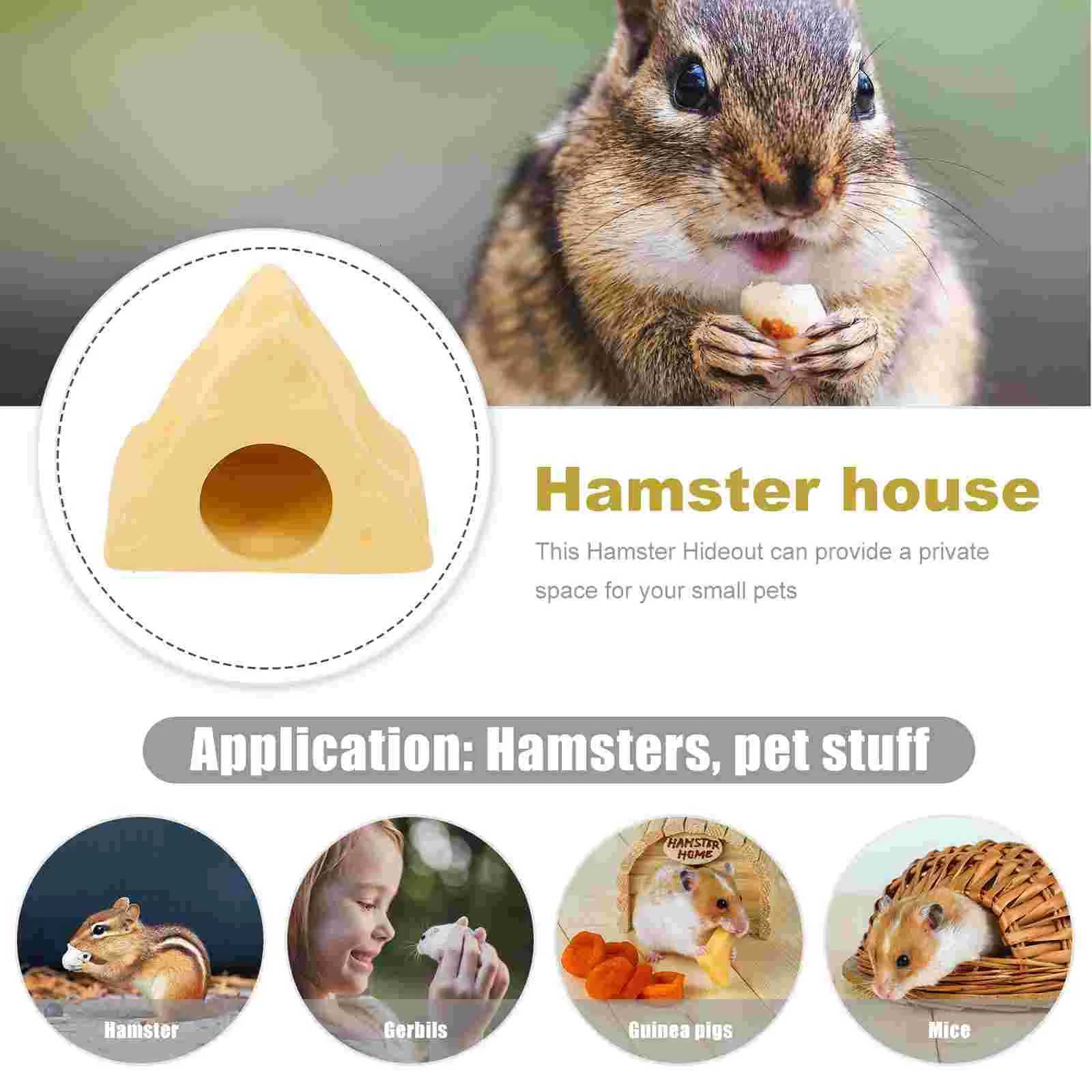 Cheese Shape Ceramic Hamster Hideout Cooling Nest For Pets Summer Pet Houses Hamster Cage Hamster Sleep Bed Hamster Nest M251206