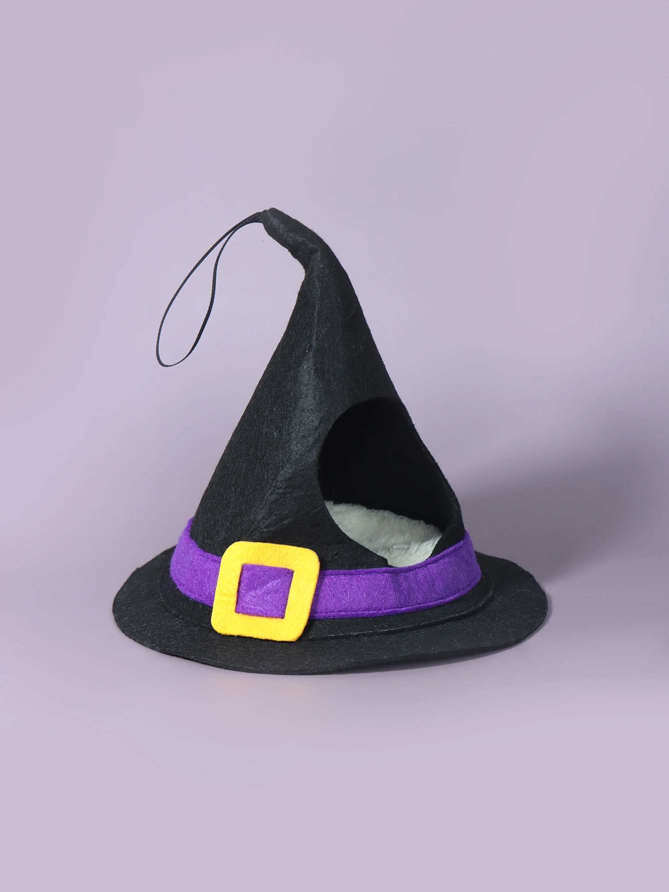 Small Animal Halloween House Hideout Costume Set- Hamster Cave House Bed Nest Hideout Witch Hat Design Hamster Witch Hat for M251206