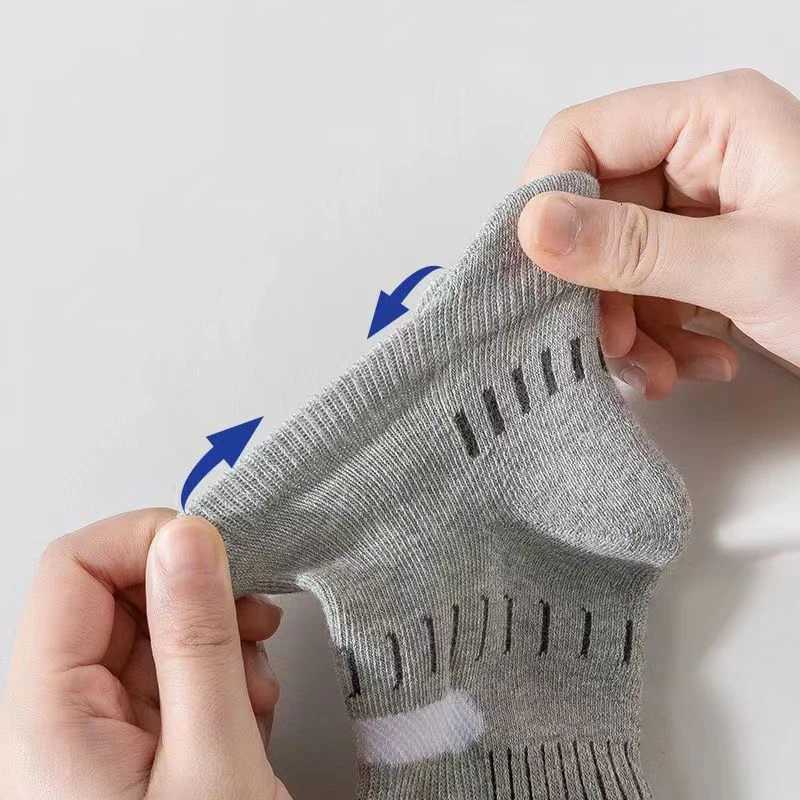 5/10 Pairs Men Sports Ankle Socks Sweat Absorbing Breathable Comfortable Very Suitable Basketball Running Outdoor Leisure SocksT251206 - view 4