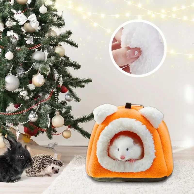 Hamster Hideaway Soft Warm Cotton Small Animal House Hedgehog House Chinchilla Accessories Cute Bear Shape Small Animal Hideaway M251206