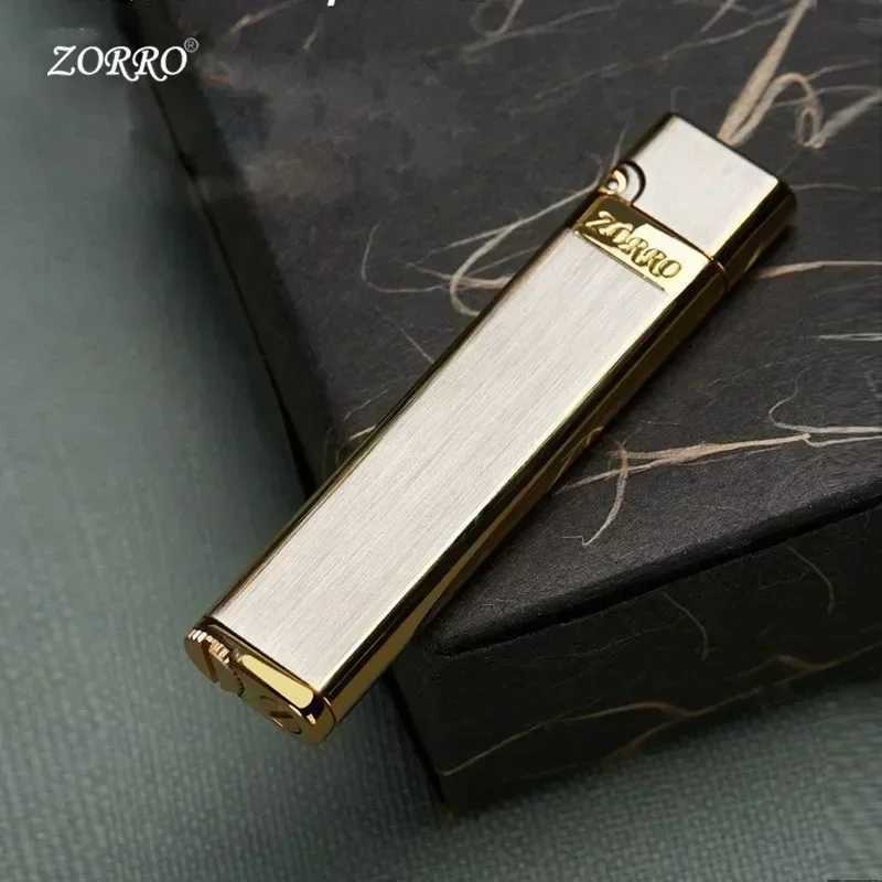 Hot Ss tra-thin Metal Kerosene Lighter Creative Grinding Wheel Type Lightweight Portable Smoking Accessories Gadgets H251206