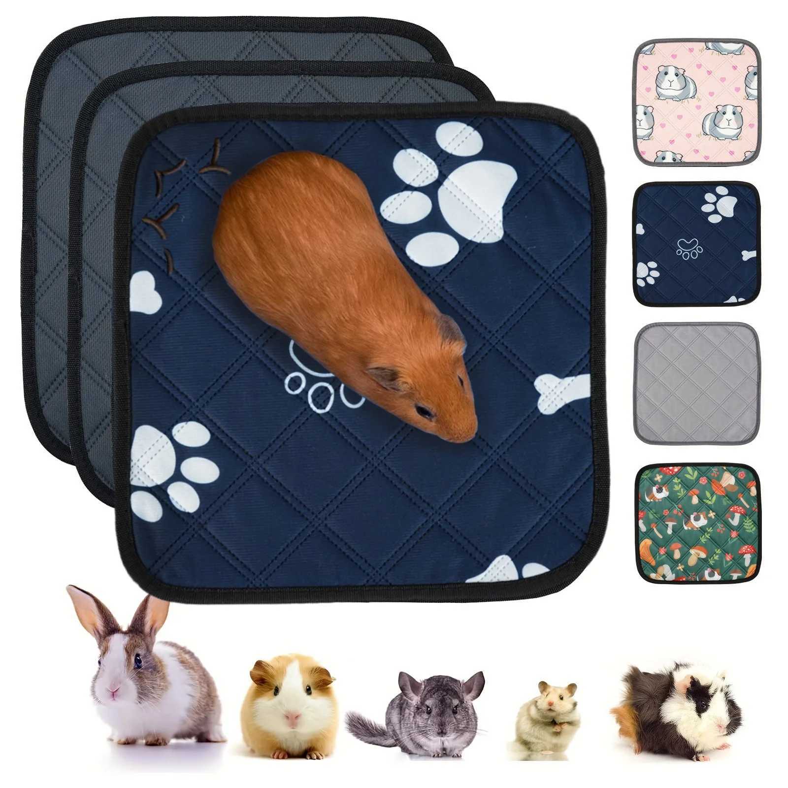 Guinea Pig Cage Mat Small Animals Pee Pad Washable Small Pet Bedding Non-Slip Waterproof Super Absorbent Guinea Hamster Pee Pad M251206