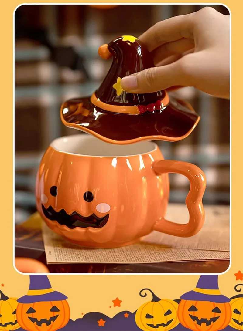Cute Gift Cup Funny Pumpkin Magic Hat Mug Practical Souvenirs for Girlfriends Couple Ceramic Water Cup M251206 - view 6