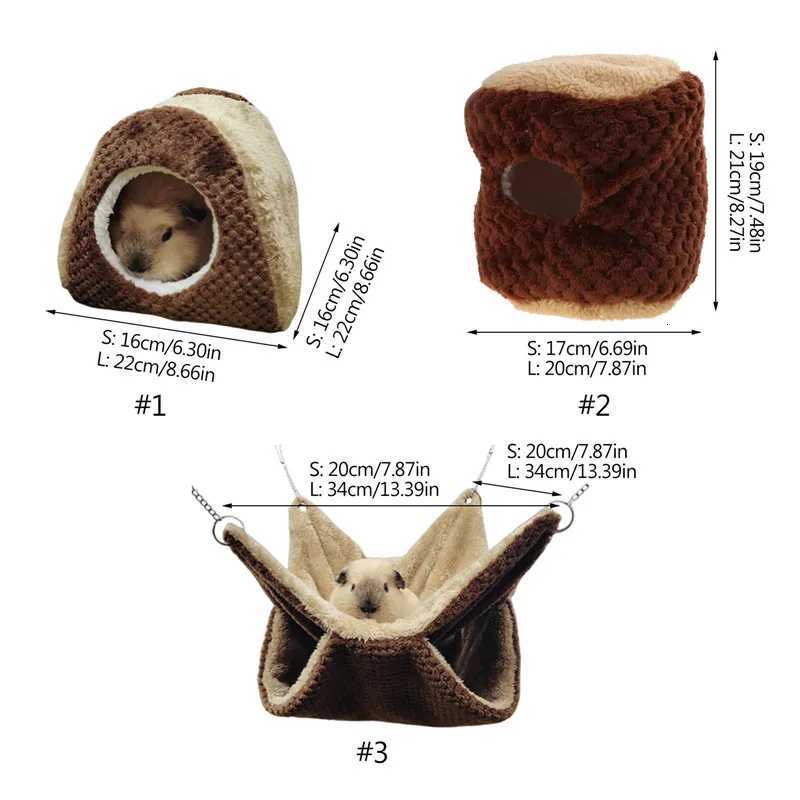 Hamster Hanging Hammock Warm Bed Plush House Hideout Cage Accessory for Small Animal Ferret Hedgehogs Playing Sleeping Climbing M251206