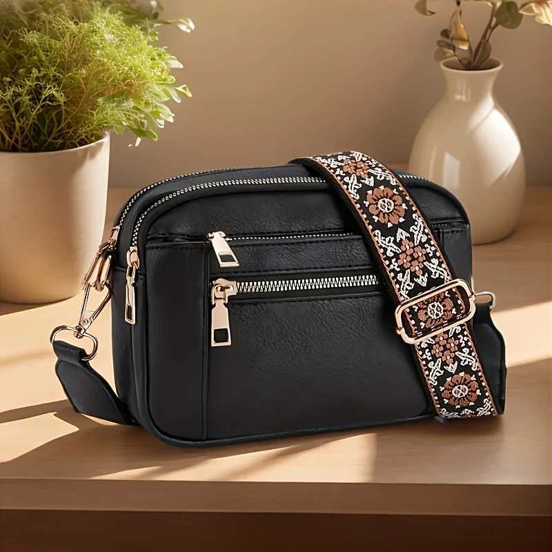 Stylish Large Capacity PU Square Crossbody Bag Multi-Functional Casual Shoulder Bag for Womens Travel Shopping Styling OutfitsT251206