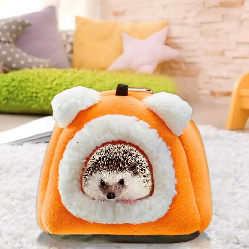 Hamster Hideaway Soft Warm Cotton Small Animal House Hedgehog House Chinchilla Accessories Cute Bear Shape Small Animal Hideaway M251206