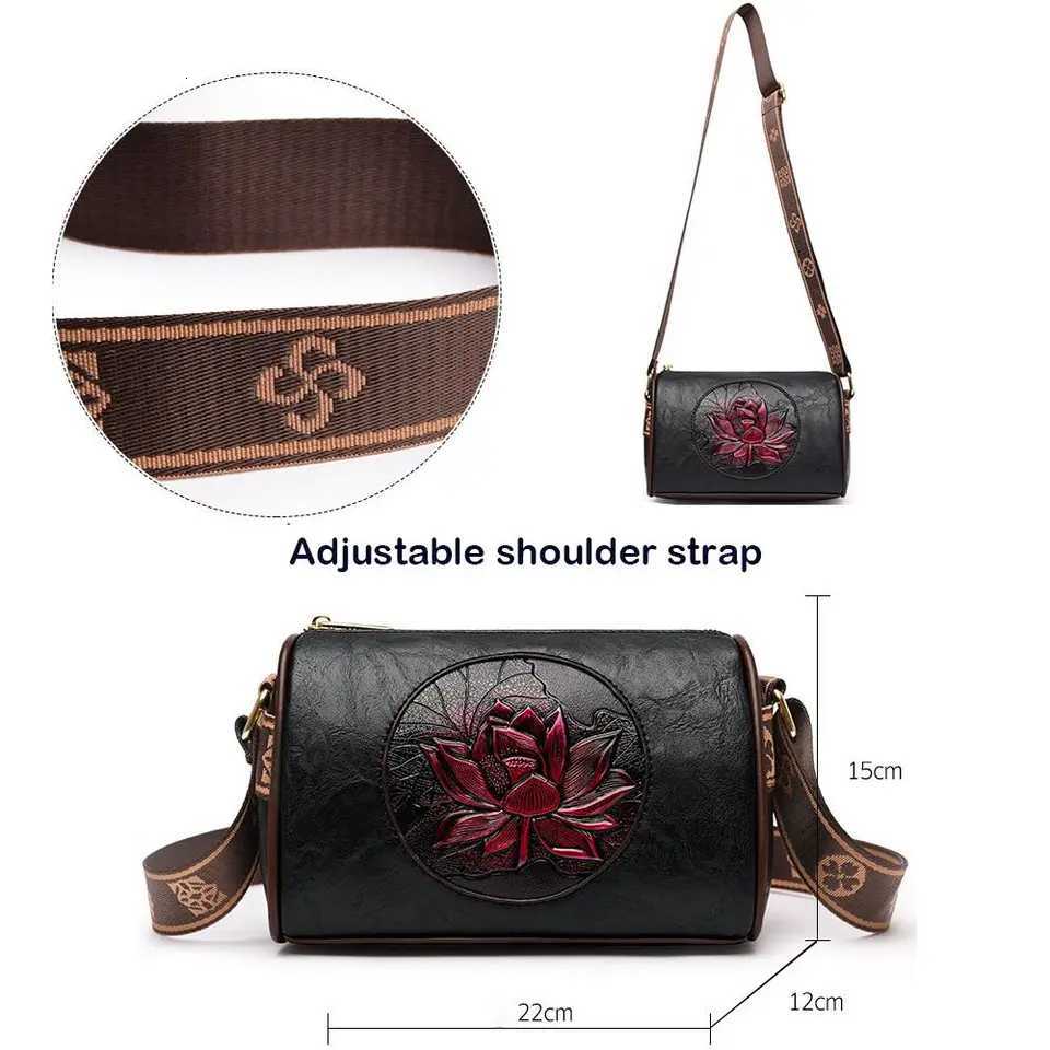 High Quality Casual Women Handbag Print Solid Color Crossbody Bag Soft Leather Shoulder BagT251205