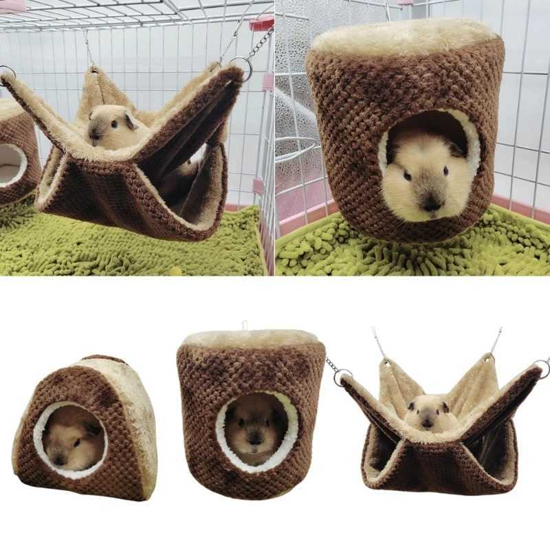 Hamster Warm Bed Hammock Small Pet Plush House for Guinea Pigs Squirrels M251206