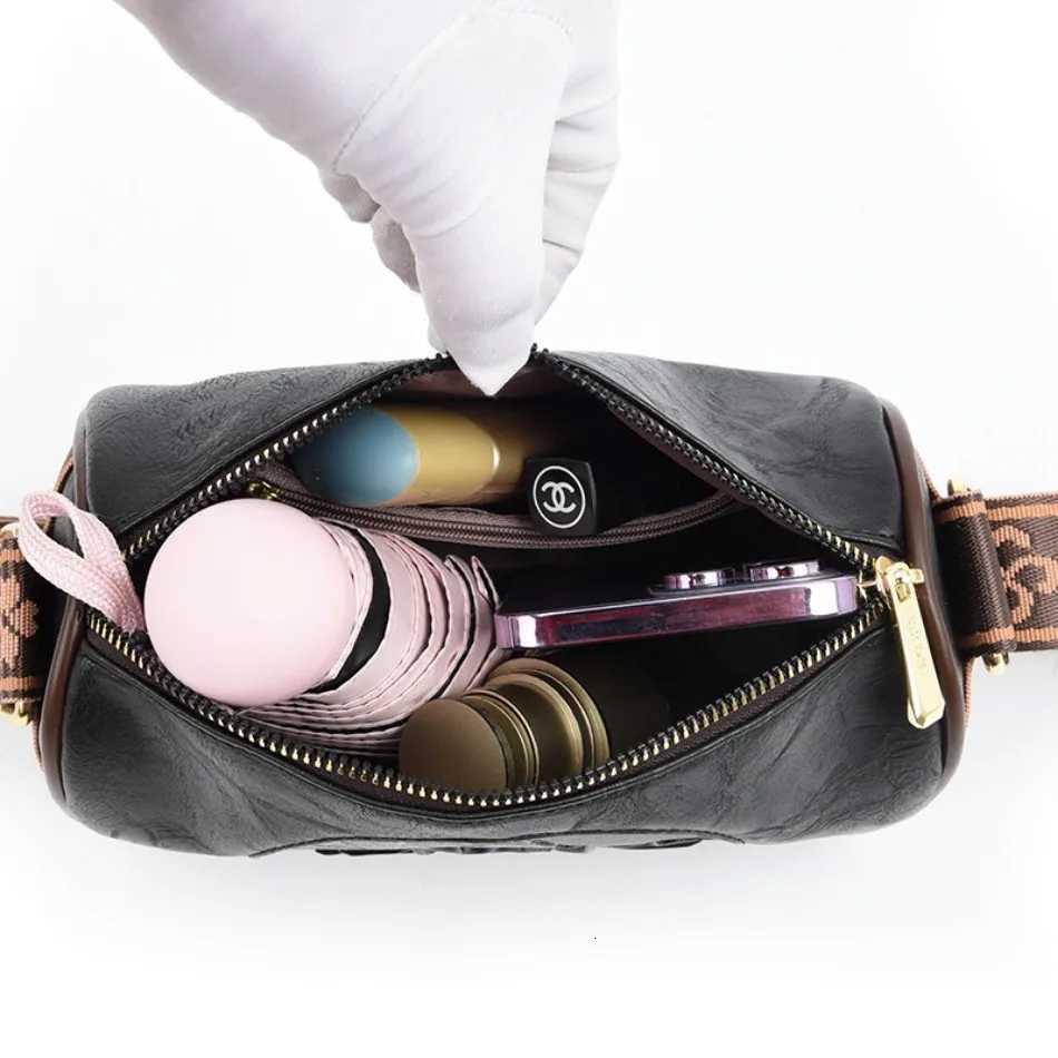 Casual Women Handbag Soft Leather Shoulder Crossbody Bags for Women 2024 New Fashion Print Ladies Messenger Tote Bag Sac A MainT251205