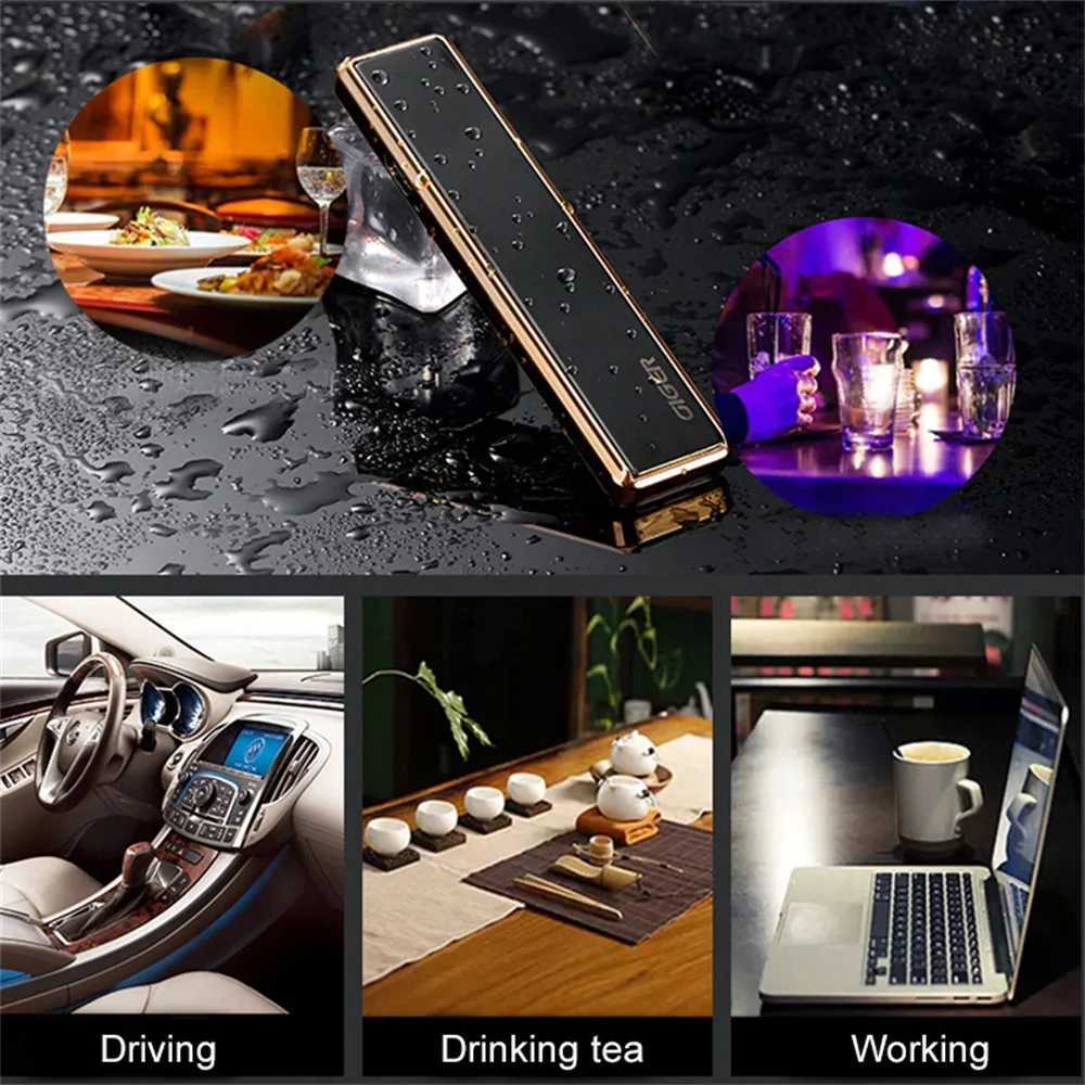 Internet Celebrity Explosion Metal USB Rechargeable Tungsten Lighter Portable Windproof Cigarette Lighter Mens Gift Gadget H251206