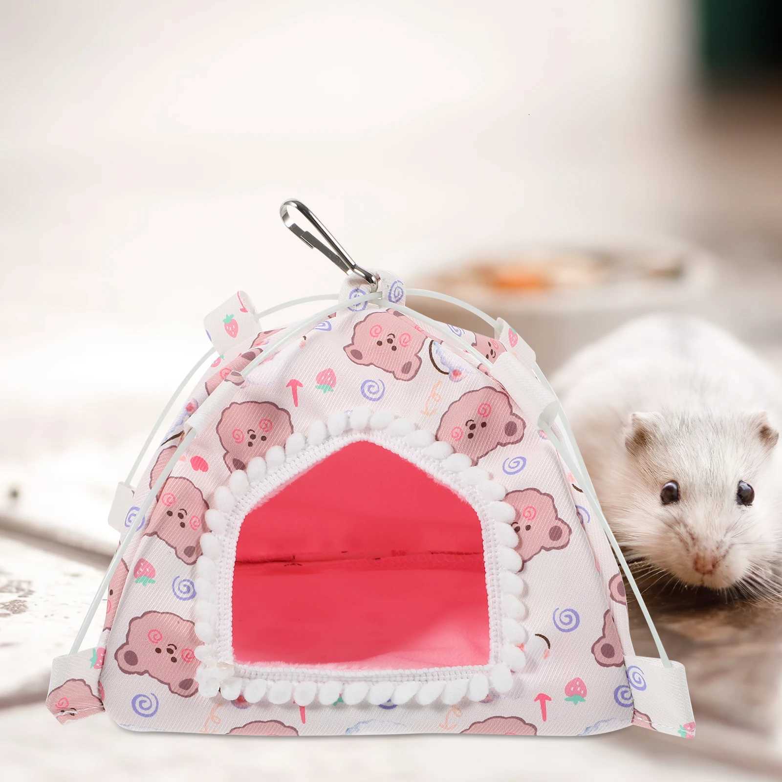 Pet Tent House Small Animal Bed Hideaway Habitat for Hamsters Guinea Pigs Hedgehogs Design Nest Sleeping Pad All M251206