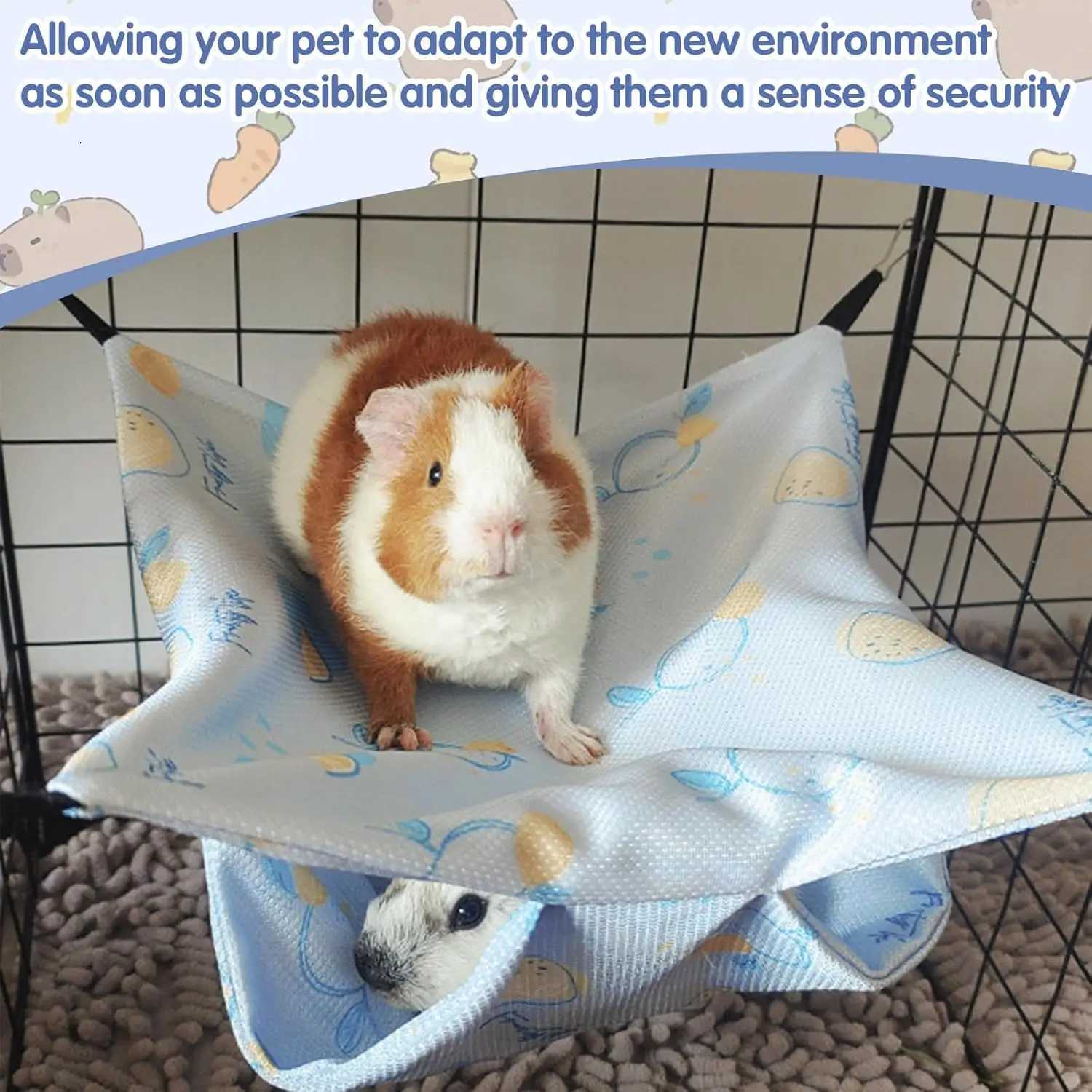 Ferret Rat Summer Hammock Double-Layer Guinea Pig Cooling Bed Sugar Glider Hamster Hanging Hammock Accessories for Small Animal M251206