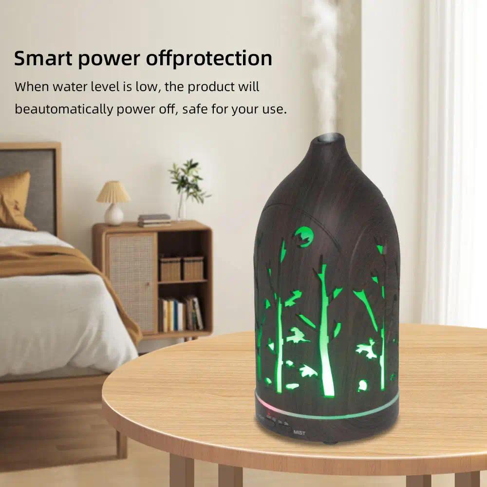 Ultrasonic Essential Oil Diffuser Auto Shut Off 7 Color LED Lights Quiet Operation for Home Office Yoga Spa