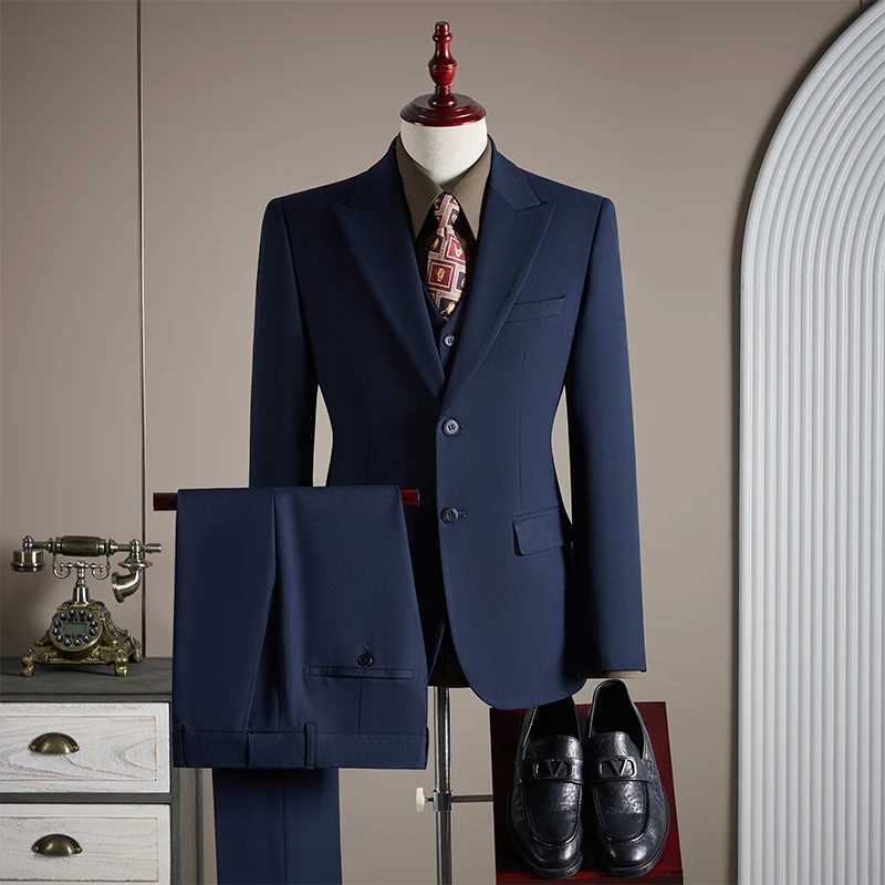wool suit set for men fashionable and stylish business casual THree-piece suit suit grooms wedding dress M260313