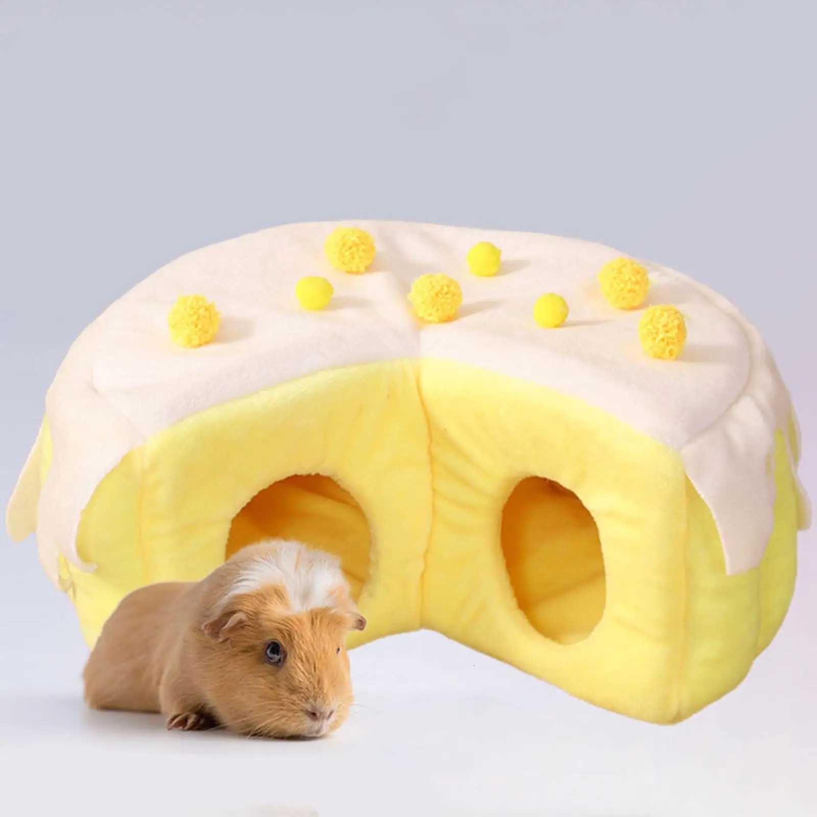 Hamster Bed House Comfortable Winter Guinea Pig Warm Nest Small Animals Cave Bed for Dwarf Sugar Glider Rat Supplies M251206