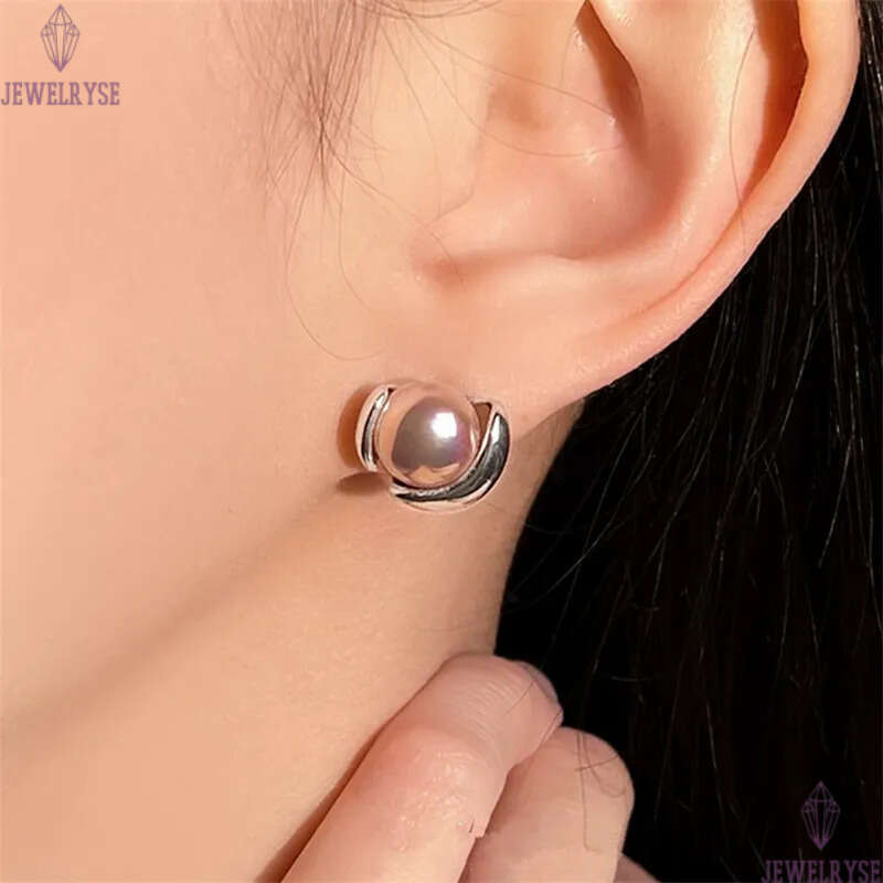 original colorful pearl stud designer earring for woman party copper plated earrings women ear clip jewelry S925 silver needle womens family gift