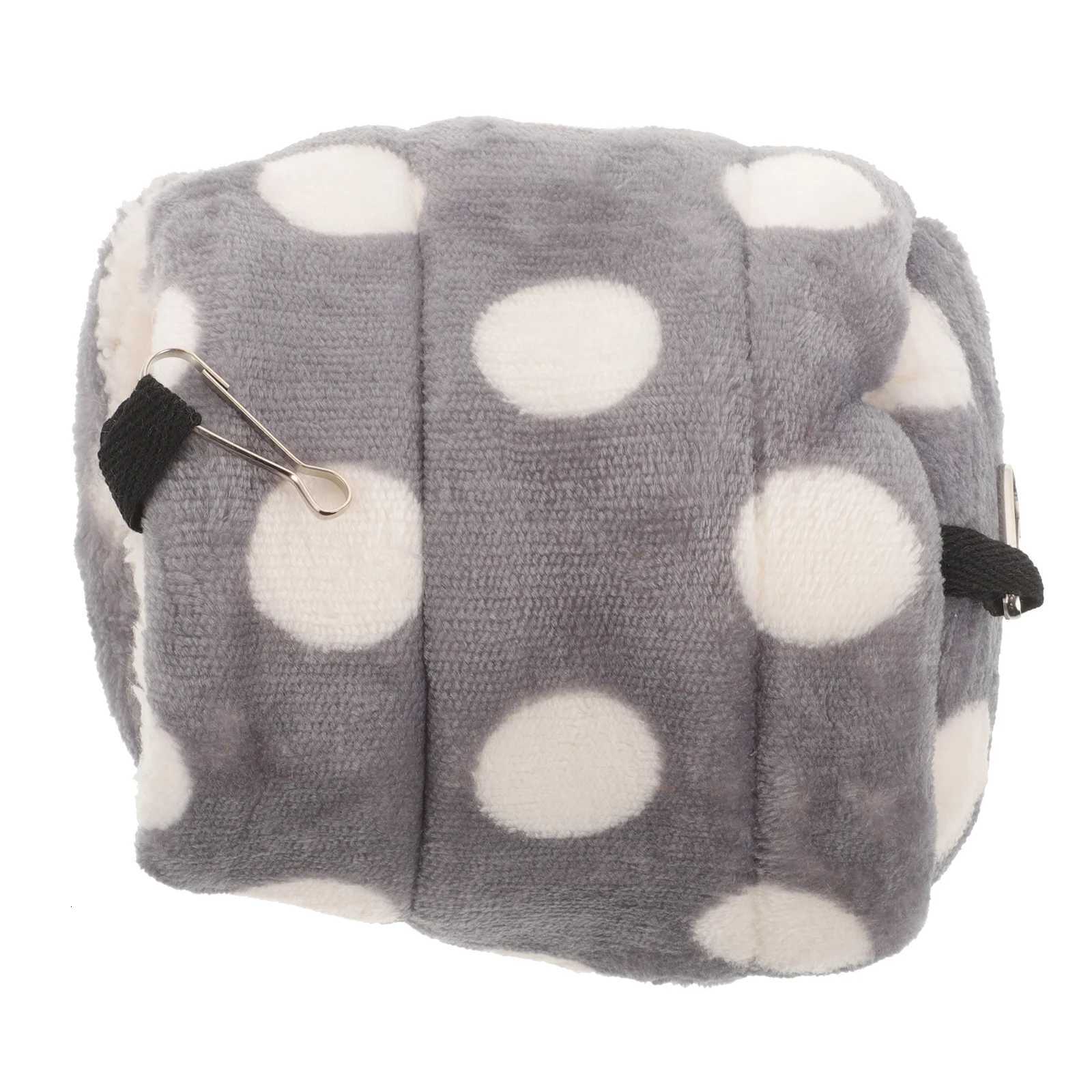 Winter Warm Cotton Parrots Nest House Cage Hammock Size M Grey Animal Hut Heat Preservation Shelter for Small Pets M251206