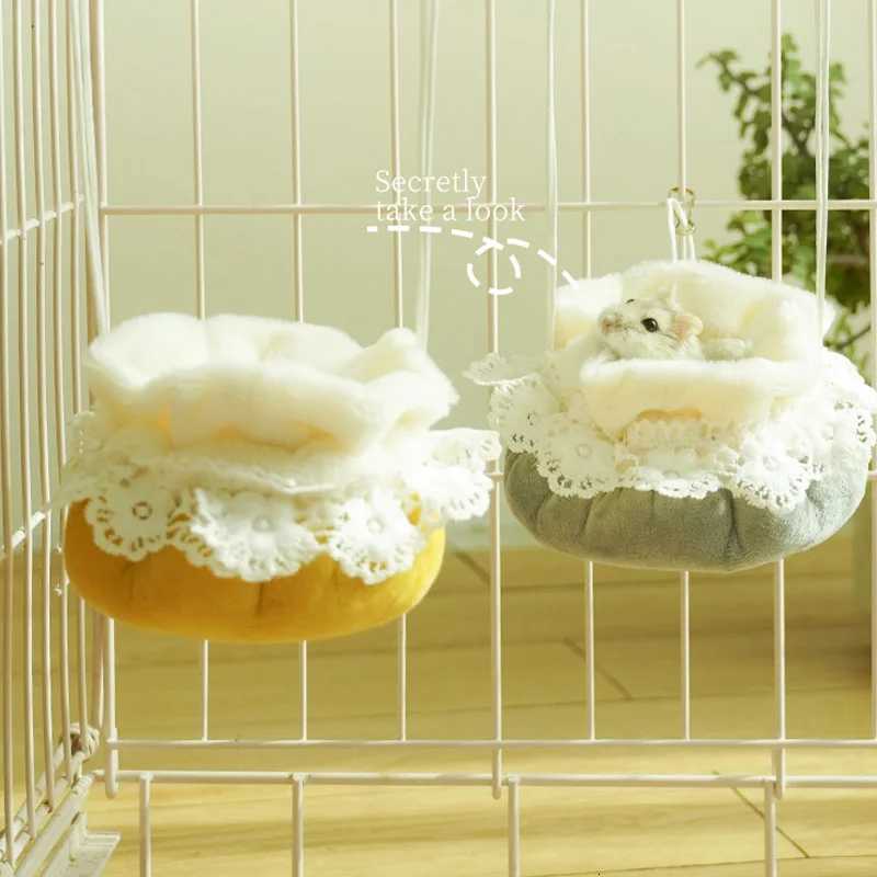Hamster Bed Warm House Cute Nest Fleece Hut Hanging Cage for Small Rodent Animal Mice GerbilSugar Glider M251206