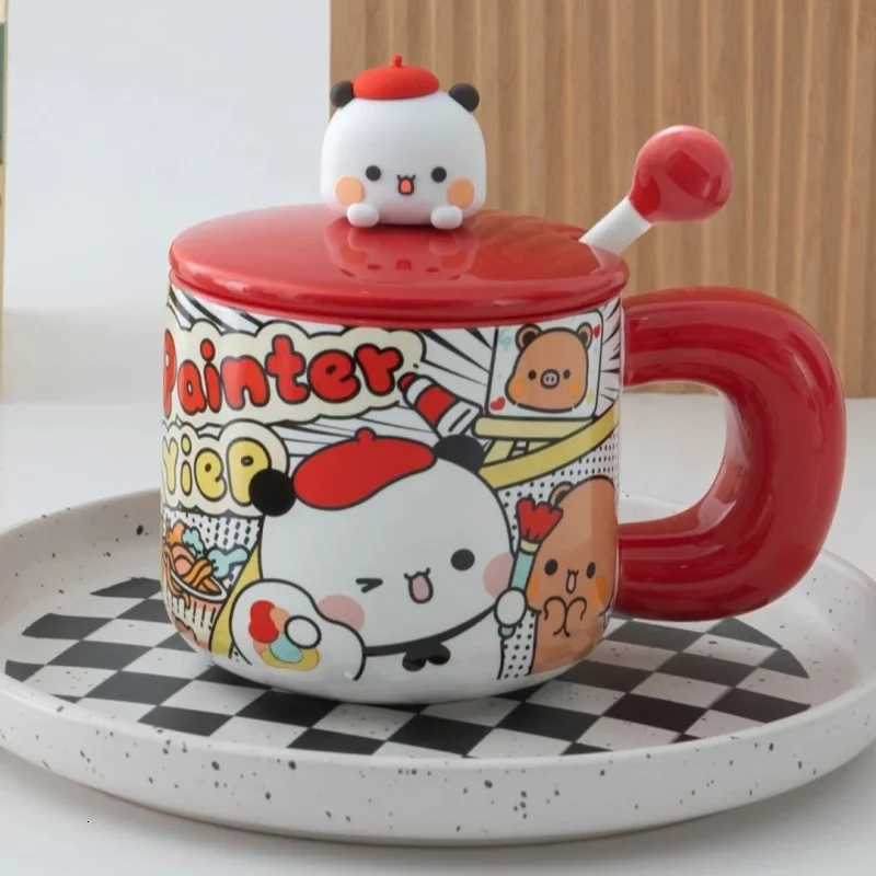 Limited Edition Cute Lesser Panda Yier Bubu Breakfast Cup Oat Cup Creative Ceramic Cup Mark Cup Birthday Gift M251206 - view 5