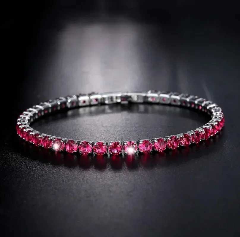 4mm Cubic Zirconia Tennis Bracelet Iced Out Chain Bracelets For Women Men Gold Color Silver Color Men Bracelet Chain Jewelry W251206