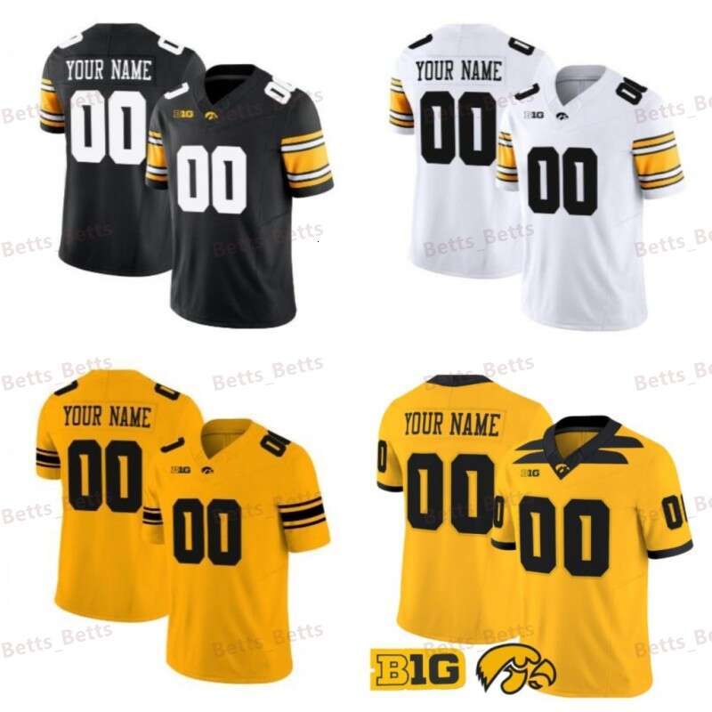 Iowa Hawkeyes Football Jersey Mark Gronowski Kyler Gerardy Preston Ries Aaron Graves Logan Jones TJ Hall Moulton Cooper DeJean Sam LaPorta George Kittle Bob Sanders