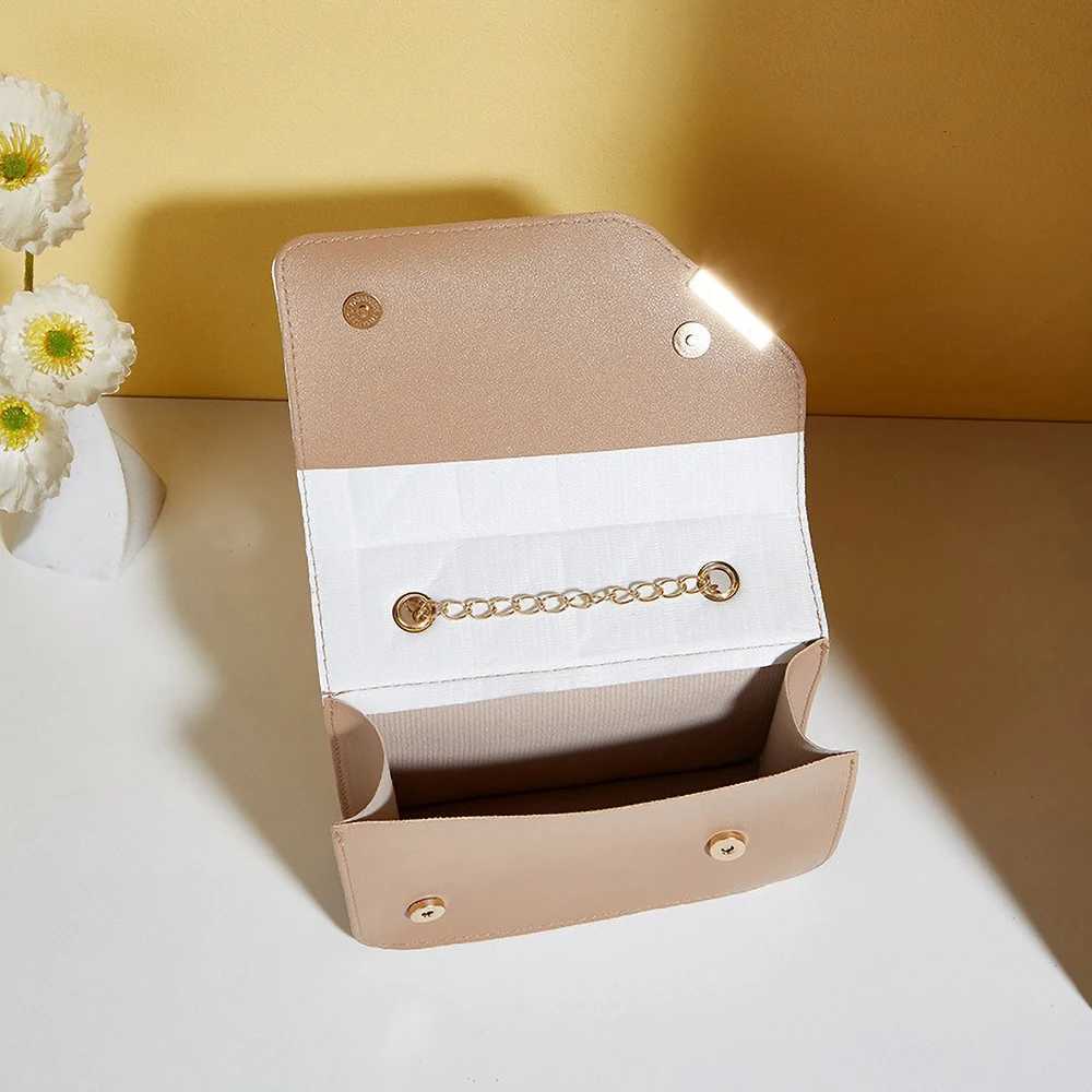 Trendy Embroidered Square Bag - Diamond Pattern Shoulder Purse with Chain Strap Magnetic ClosureT251205