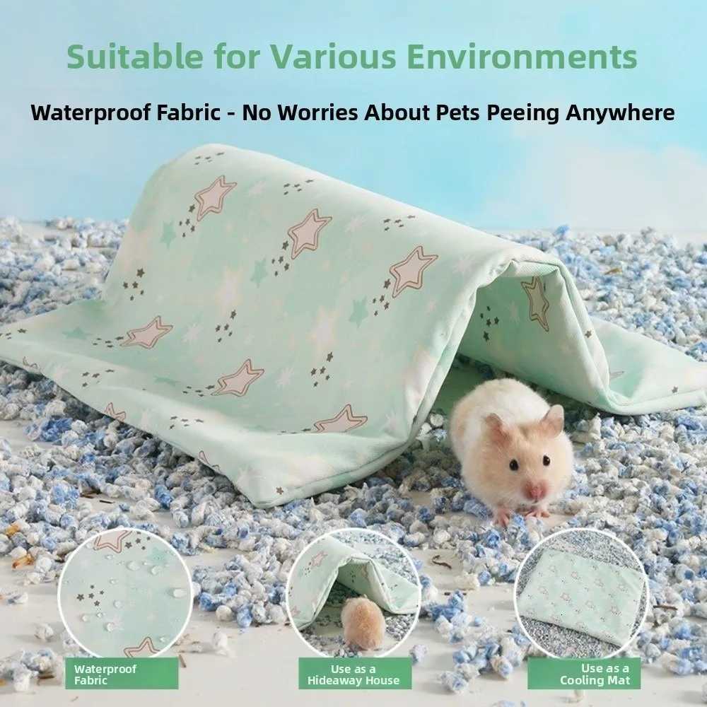 Cartoon Pattern Rabbit Hamster Cooling Ice Mat Foldable Multi Shapes Small Pet Sleeping Bed Waterproof Surface Breathable M251206