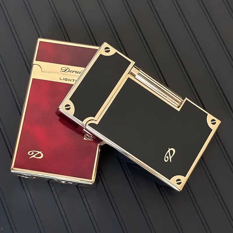 Hot-selling Derui Metal Langsheng Iatable Lighter Creative Side Pley Grinding Wheel Ignition Lighter Mens Gift Box H251206