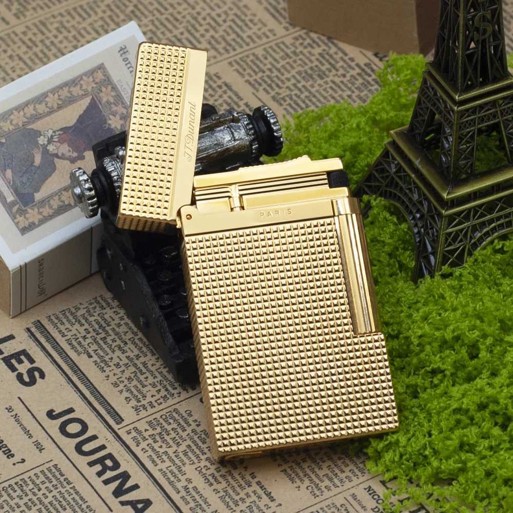 Vintage Metal Cigarette Lighter For Smokers Ligne2 Small Latt Wide Ping Sound Cigar Gadgets Mans Gift e Copper Memorial H251206