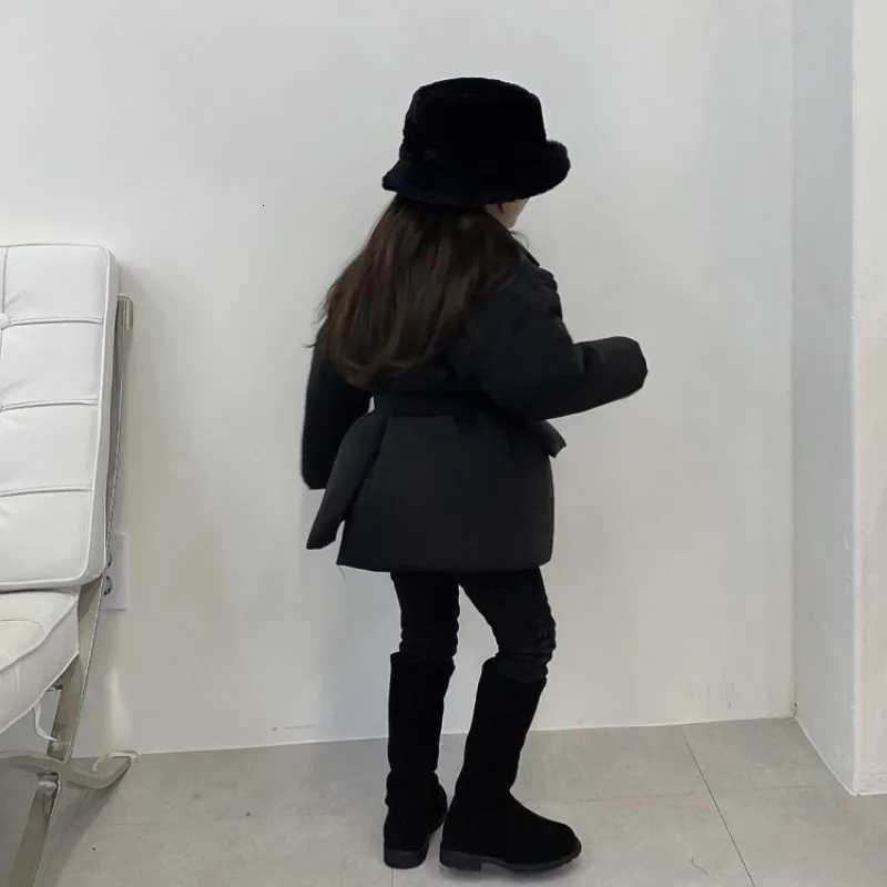 Fashion Baby Boy Girl Cotton Padded Suit Jacket Waist Belt Child Spring Autumn Winter Coat Warm Outwear Baby Clothes 2-10YW251206