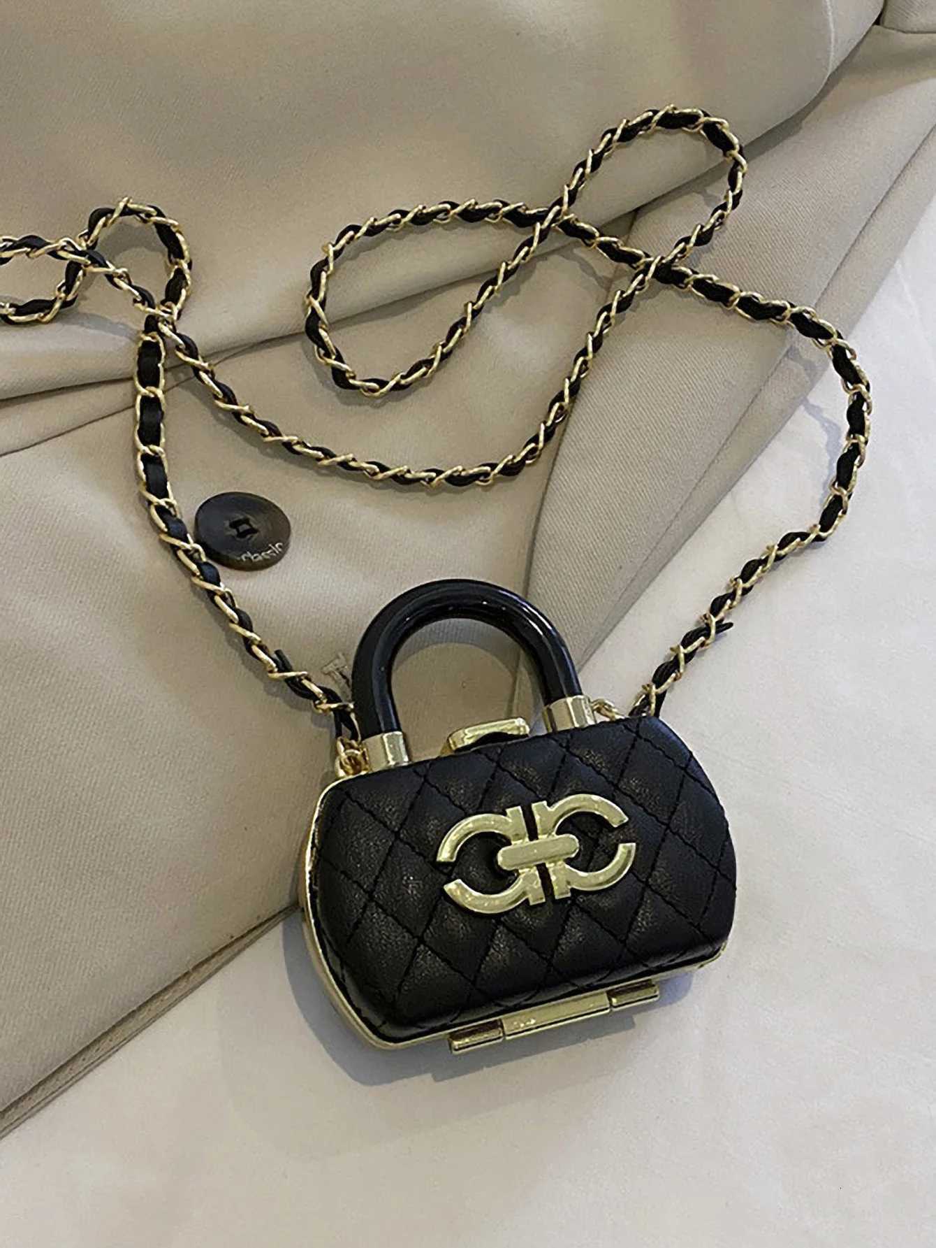 New Womens Fashionable Shoulder Bag Mini Solid Color PU Mouth Red Envelope Chain Diagonal Cross BagT251206