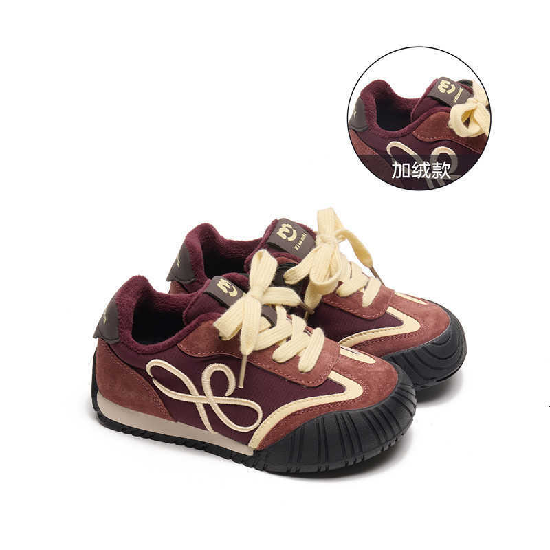 Children's fleece sports shoes - 2025 winter new style - lightweight boys' and girls' warm shoes with educational design X251202