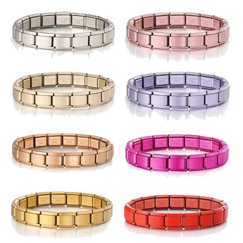 2025 New Men and Women Starry Colors 18 Pieces Italian Charm Fit 9mm Stainless Steel Modular Bracelet Wholesale Jewelry W251206