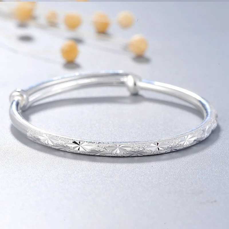 Luxury 925 Sterling Silver Bracelets For Women Vintage Original Starry Sky Carving Adjustable Bangles Party Wedding Fine Jewelry W251206