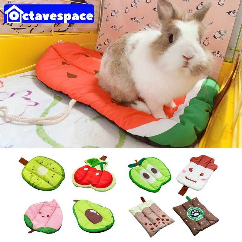 Cute Shape Fruit Rabbit Ice Mat Summer Small Pet Floor Pad Guinea Pig Bunny Cage Indoor Sleeping Blanket Rabbit Bed Stuff Items M251206