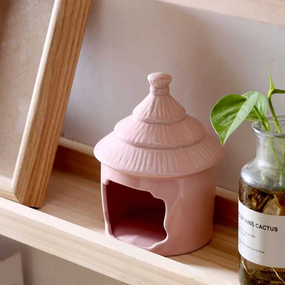 Pet Supplies Ceramic Hamster Nest Cute Cooling Pet Hiding House Creative Cartoon Hamster Bed Golden Bear M251206