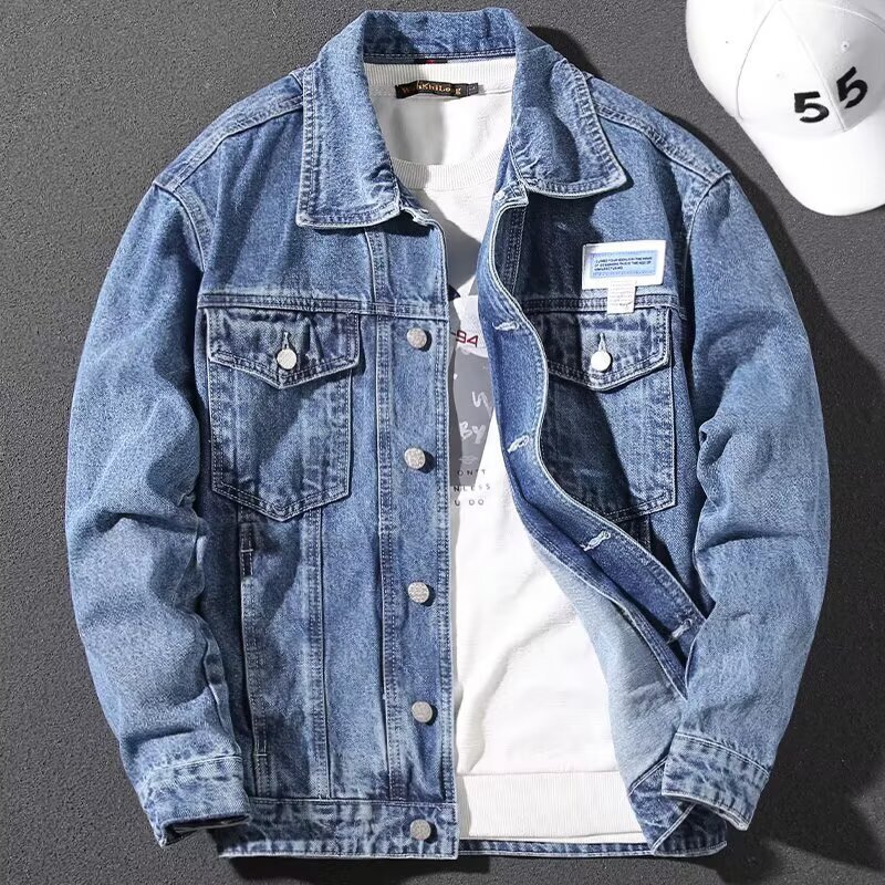 Designer Luxury Clothing High Street American Classic Versatile Fashion Trend Pure White Denim Jacket Men Loose Korean Version Jacket Denim Clothing T