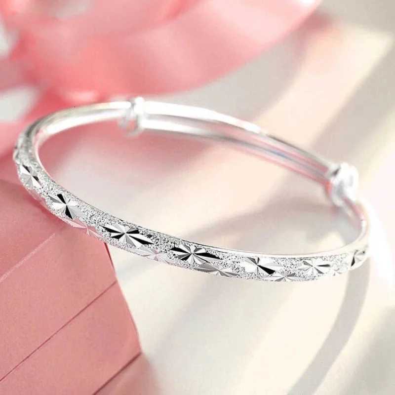 Luxury 925 Sterling Silver Bracelets For Women Vintage Original Starry Sky Carving Adjustable Bangles Party Wedding Fine Jewelry W251206