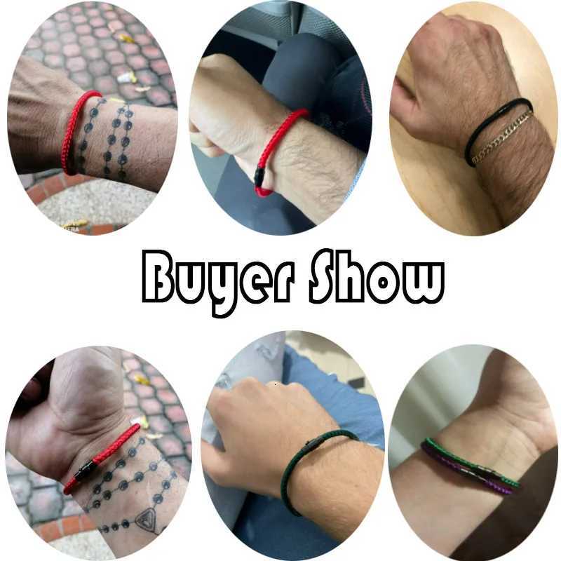 Simple Luck Red Rope Bracelet Men Women Handmade Colorful Magentic Buckle Grade A 4mm Keel Thread Braclet Couple Leisure Jewelry W251206