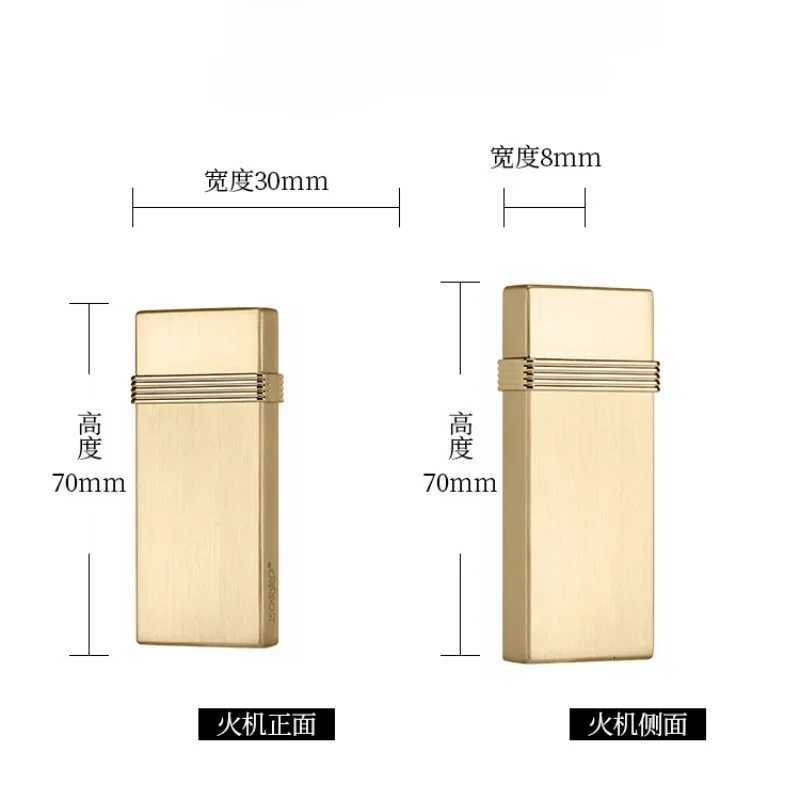 ZORRetal Electroplated tra thin Windproof Iatable Lighter Fashion Mticolor ic Grinding Wheel Ignition Gas Lighter H251206