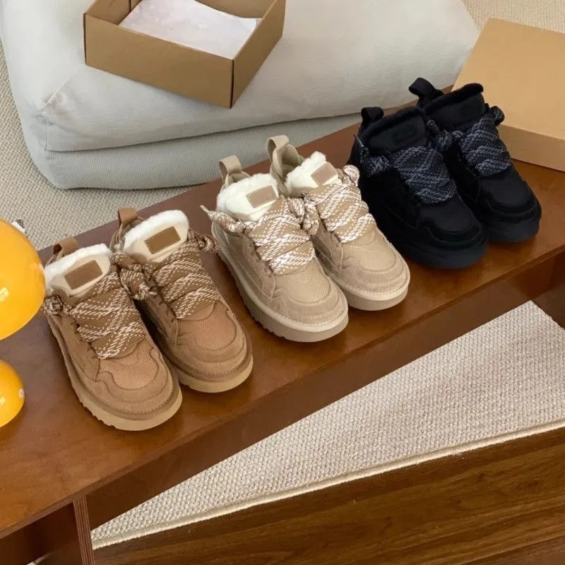 Designer Lowmel Sneakers Trainers Casual Shoes Boots Womens Baskets Sand Wool Sheepskin Winter Runner Fall Outdoor Boot