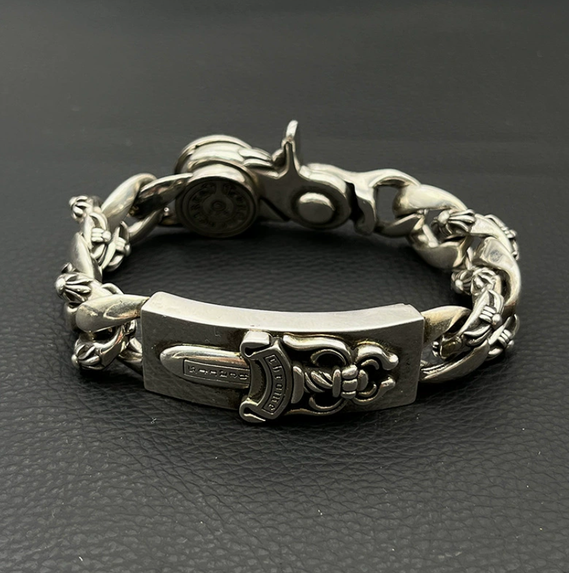 Designer Silver cross bracelets Bangle for men and women Luxury Brand trend personality punk cross style Lovers gift hip hop rock jewelry top