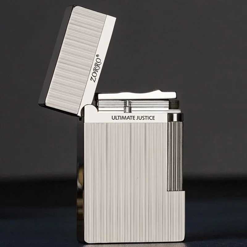 Genuine Kerosene Loud Sound Lighter Steel Wire Drawing Gasoline Engine Smoking Pipe Gift for Men H251206