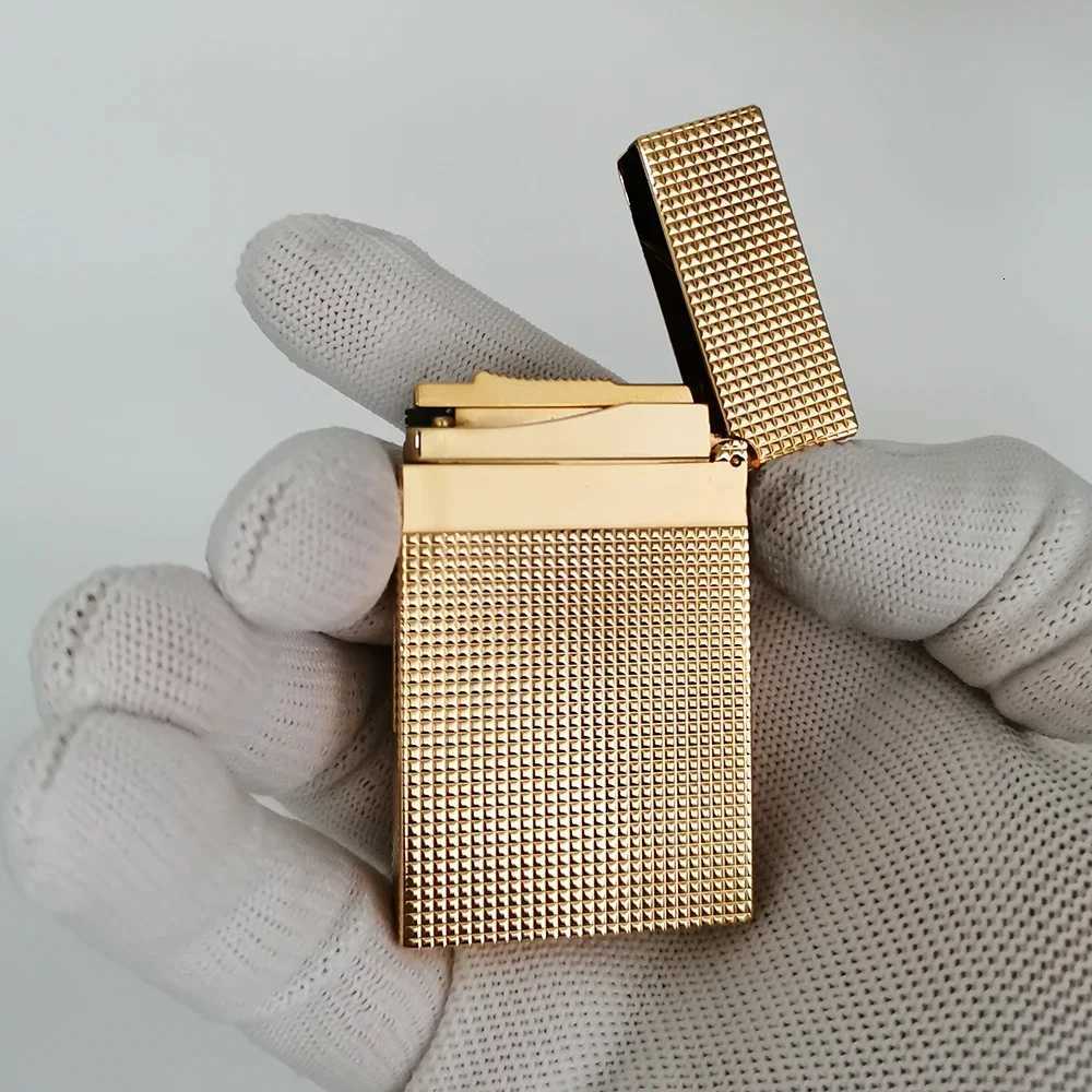 2025 ic Luxury Ligne 2 Brasss Cigarette Gas Lighter Bright Sound Paris Nail Metal Iatable Butane Flame Best Smoking Gift H251206