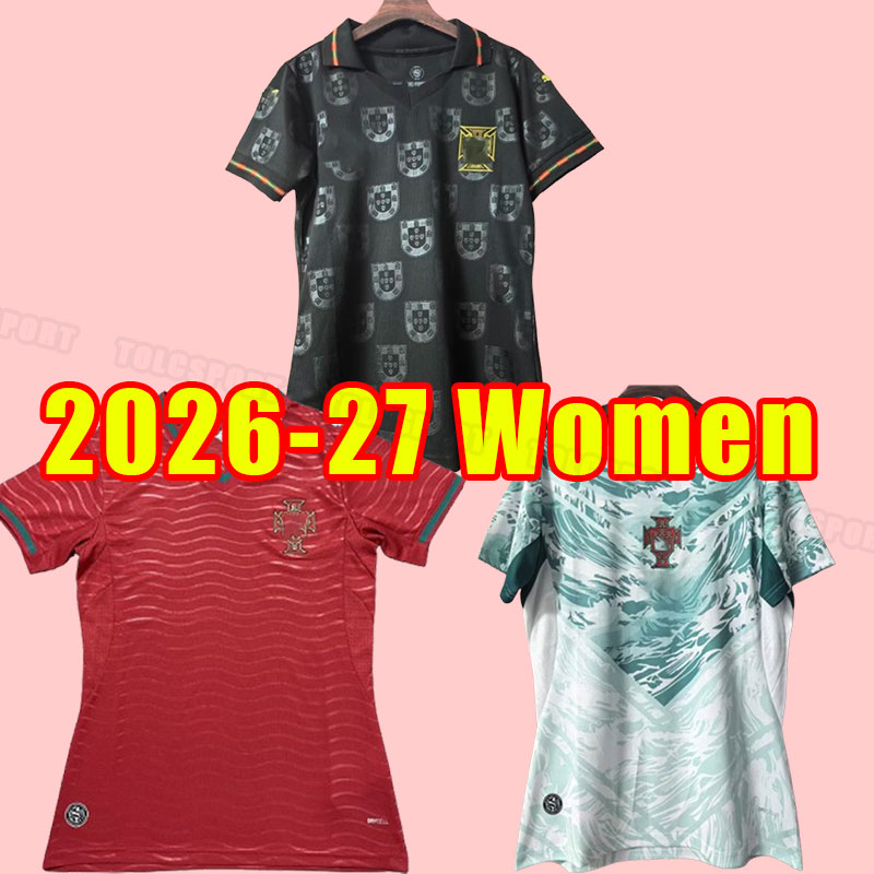Women 2026 2027 Portugal soccer jerseys Bruno FERNANDES DIOGO J. DANILO Portuguesa 26 27 Joao Felix Football shirt BERNARDO Girl S-2XL special