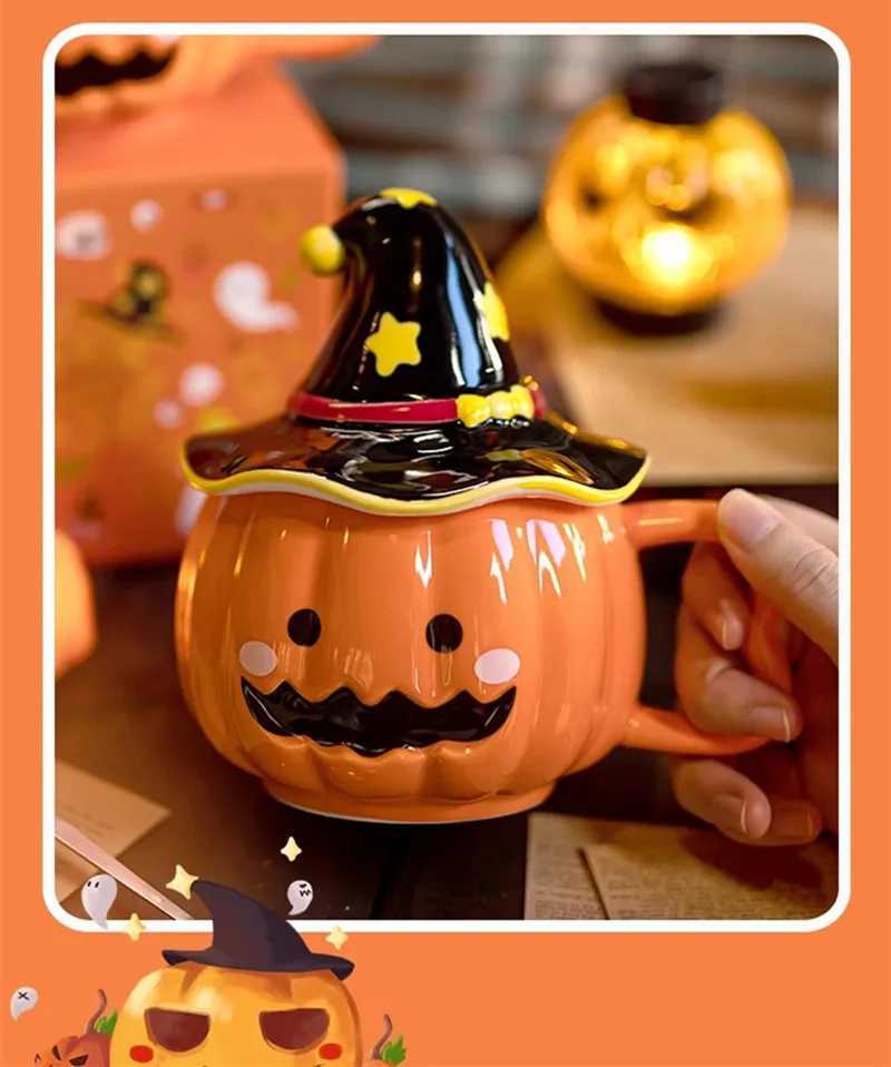 Cute Gift Cup Funny Pumpkin Magic Hat Mug Practical Souvenirs for Girlfriends Couple Ceramic Water Cup M251206 - view 5