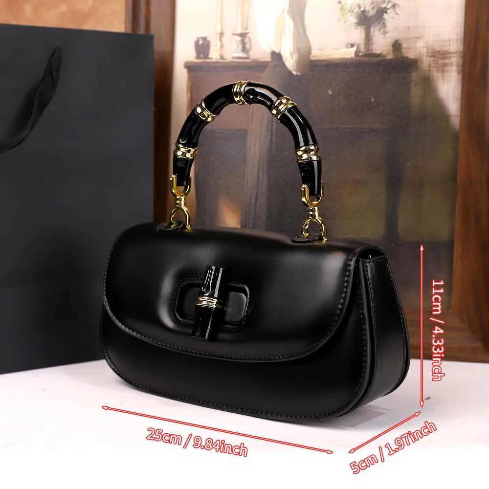 The 2025 new bamboo joint hand-held saddle bag is a versatile and high-end small single-shoulder crossbody bag for womenT251206
