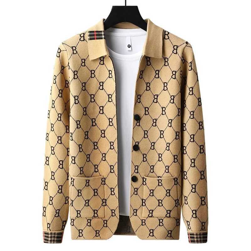 Spring Casual Fashion luxury Sweater Jacket Mens Long Sleeve Cardigan Casual Versatile Jacket Style Sweater Stylish M251208
