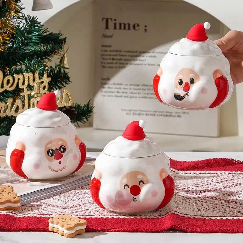 Christmas Tree Ceramic Mugs with LIDS Office Coffee Mugs Cartoon Tabletop Decoration Breakfast Milk Mugs M251206 - view 5